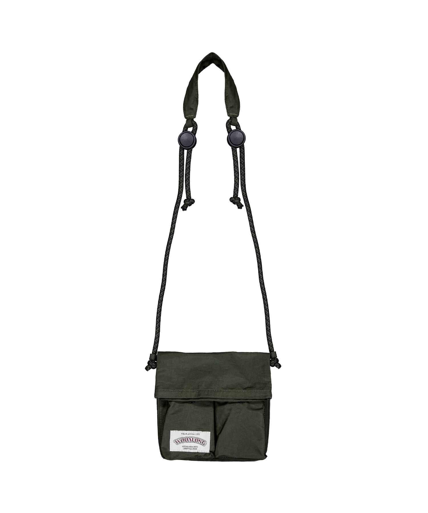 ☆送料・関税込☆WOOALONG★Nylon sacoche bag★ MUSINSA | WOOALONG Nylon sacoche bag - KHAKI