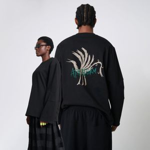 AU42TL03커브 슬리브 프린트 탑_블랙