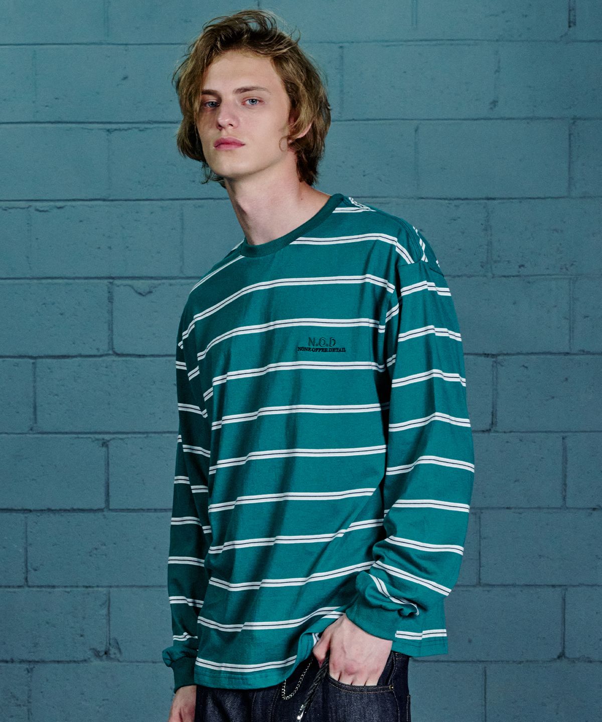 노드(NOD) Big Stripe Long sleeve (Green)