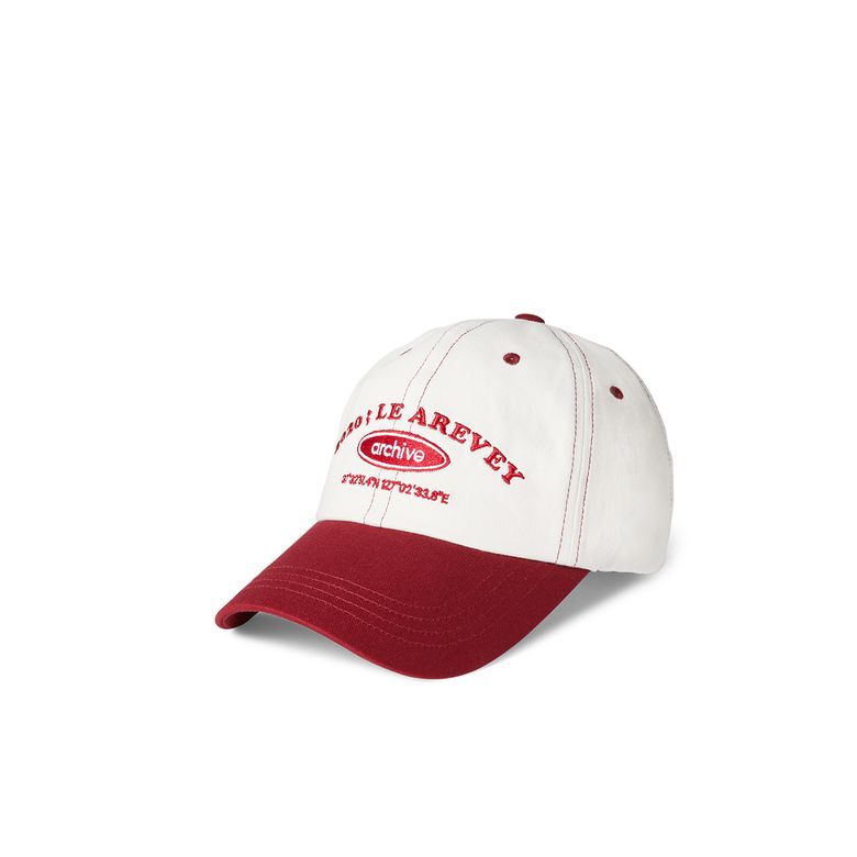 ARCHIVE BALLCAP IVORY/BURGUNDY