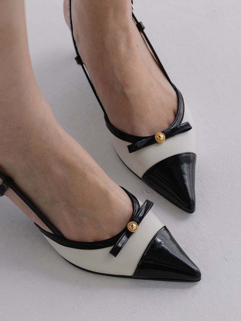 rina ribbon slingback combi