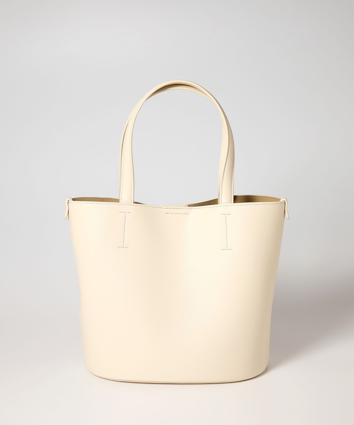 옐로우스톤(YELLOWSTONE) Vegan leather Handle Bucket bag - Ivory
