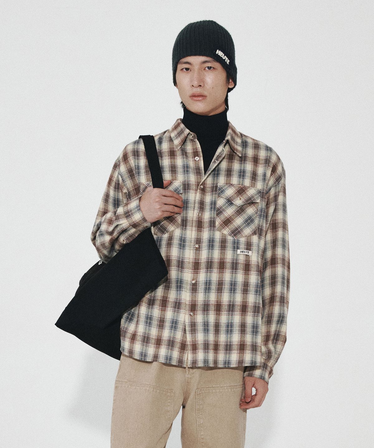 호이테(HEUTE) HARRISON CHECK SHIRT (YELLOW)