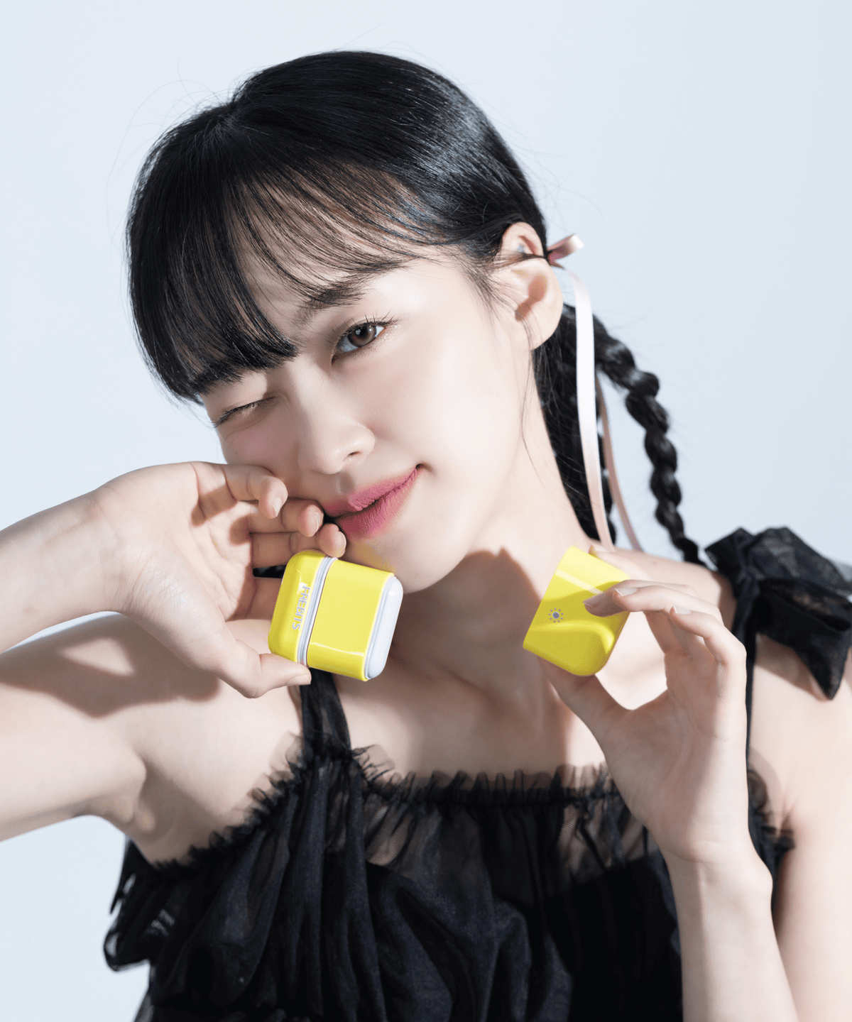 프레비츠(FREBITS) 에어핏 선 피니싱 스틱 01 퓨어 바이올렛 (본품+키링)
