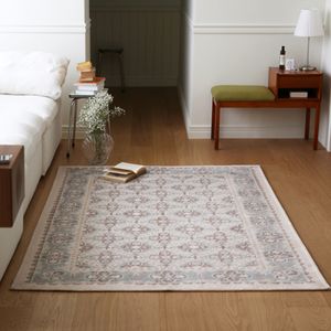 빈티지 페르시안 무드 블루 선셋 극세사 러그