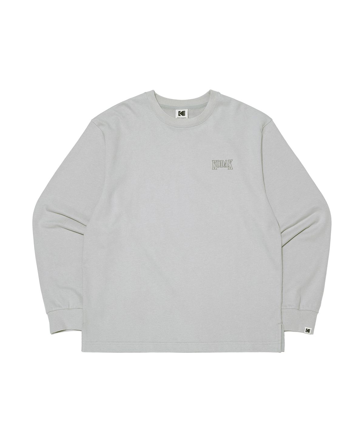 코닥(KODAK) 피치기모 레귤러핏 긴팔 티셔츠 GREY