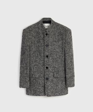 MARCEL WOOL OVER CHELSEA JACKET GRANITE TWEED