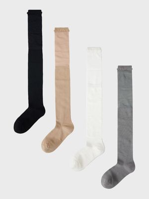 시스루 디테일 니하이 삭스 4colors