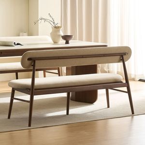 모이르 3인용 원목 등받이 벤치