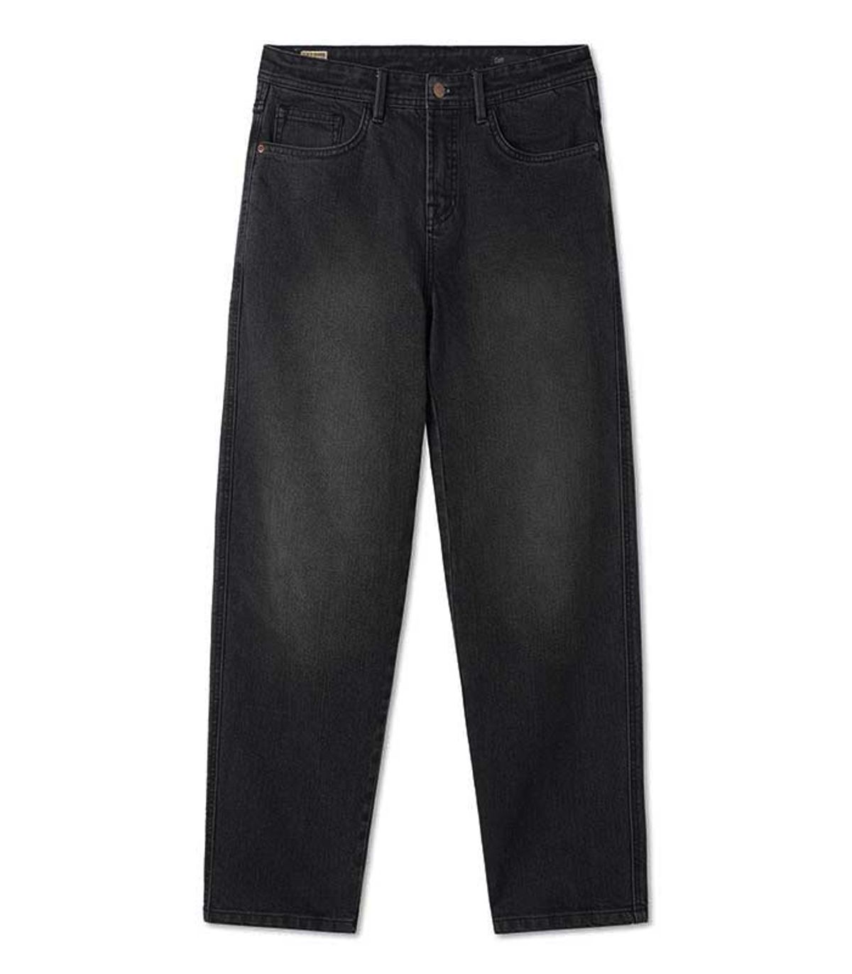블랙브라운(BLACKBROWN) 디스트로이드 테이퍼드핏 데님 팬츠 [WASHED BLACK]
