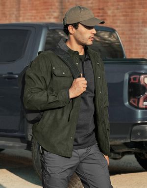 스웨이드 아웃도어 클래식 셔츠자켓