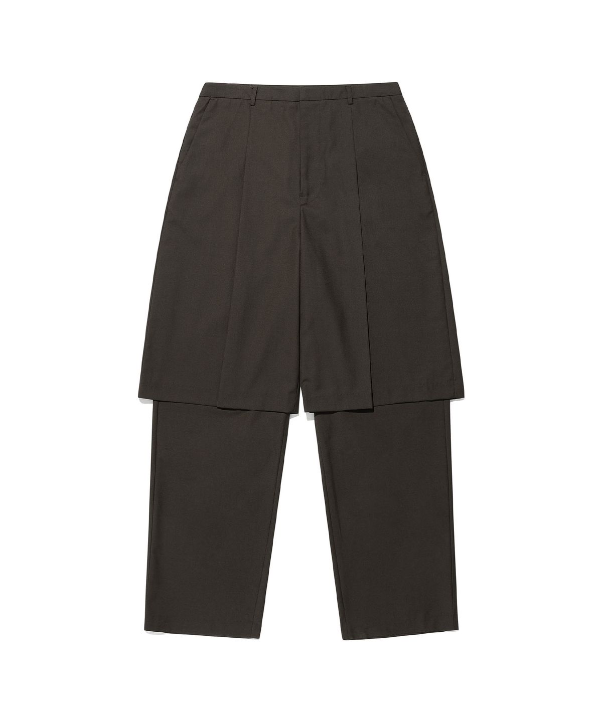 나이스고스트클럽(NICEGHOSTCLUB) FFATS PLEATS LAYERED PANTS_BROWN(NG2EFUPA14A)