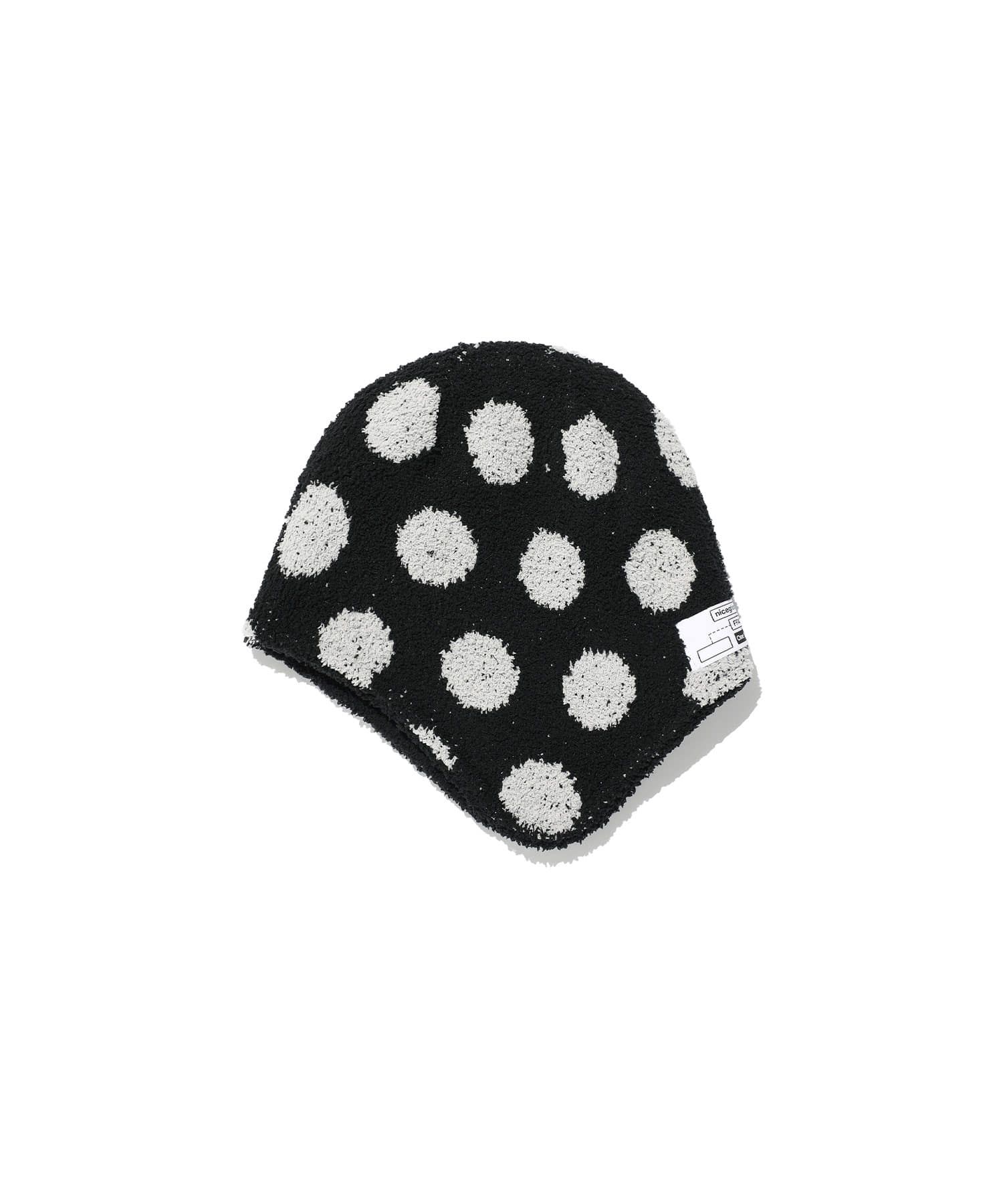 MUSINSA | NICE GHOST CLUB FFATS DOT EARCAP BEANIE_BLACK
