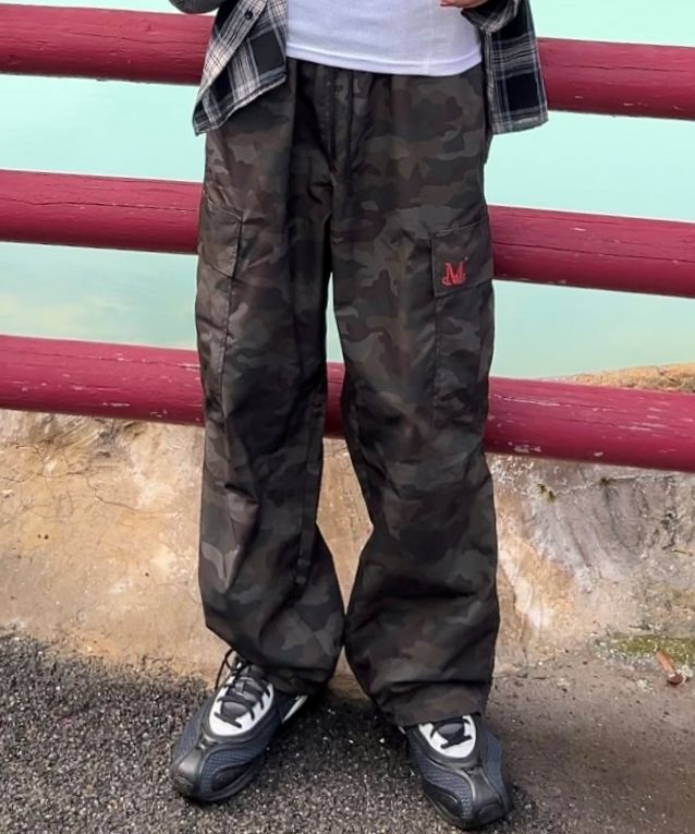 【MUCENT】 CRIEFF CAMO POLY CARGO PANTS (UNISEX) CRIEFF CAMO POLY CARGO PANTS UNISEX (2Color) - MUCENT | 60