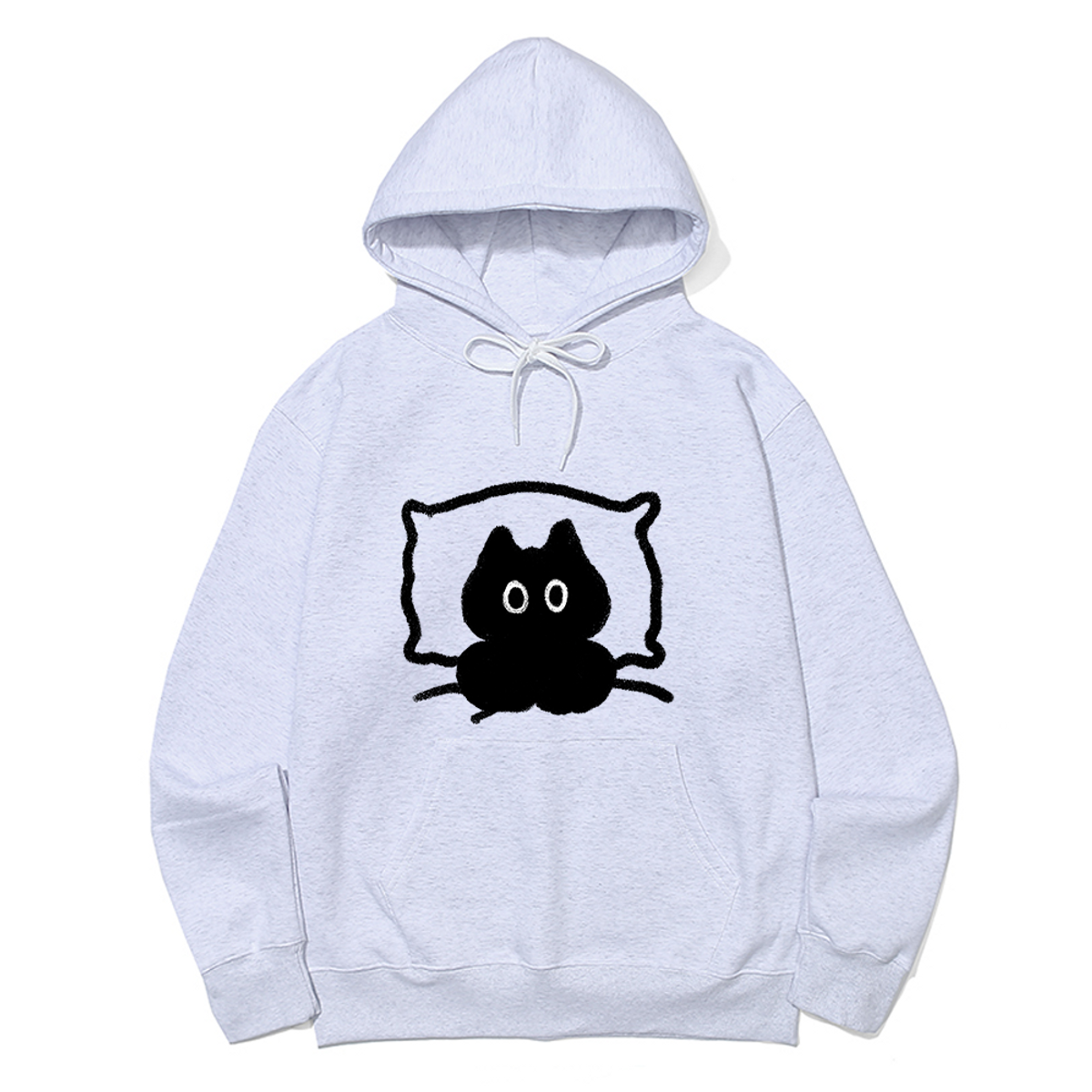어썸어스(AWESOMEUS) BLACK CAT THAT CAT NOT SLEEP HOODIE_3 COLOR