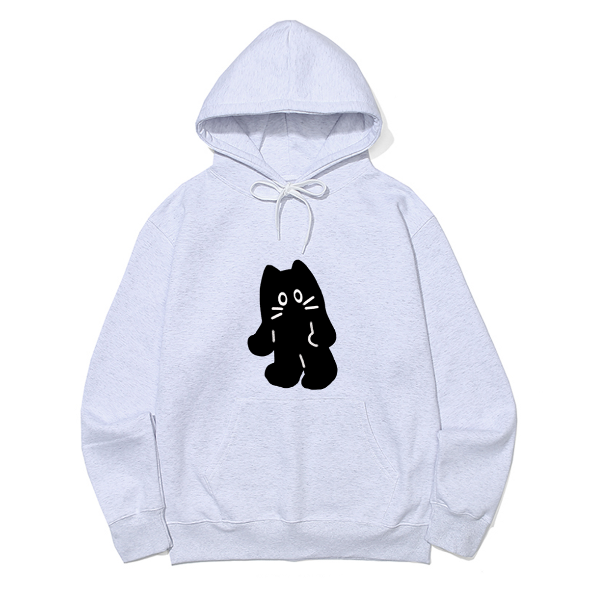 어썸어스(AWESOMEUS) SHORT BODY BLACK CAT HOODIE_3 COLOR