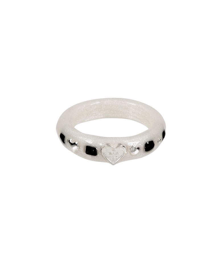 heart term ring-white