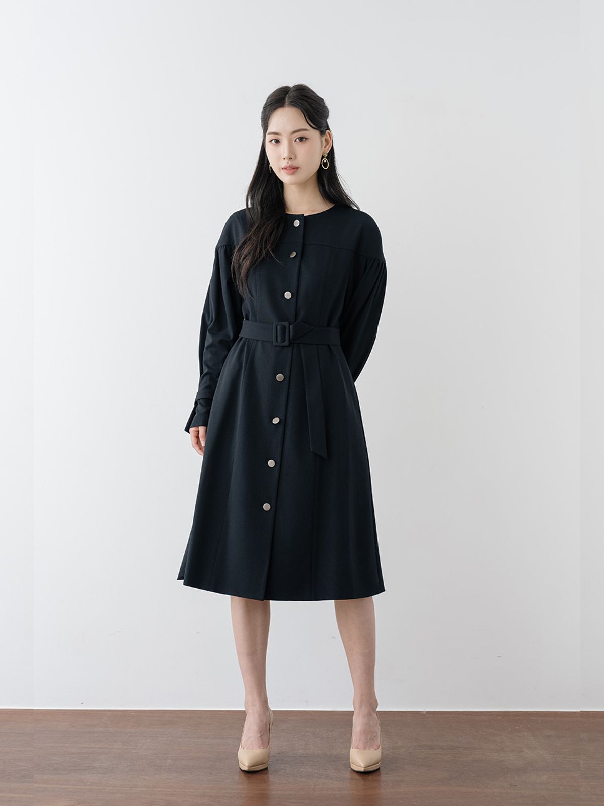 디어류(DEARYU) 포 클래식 원피스 #네이비