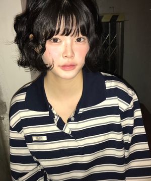 Striped Polo T-Shirt - Navy