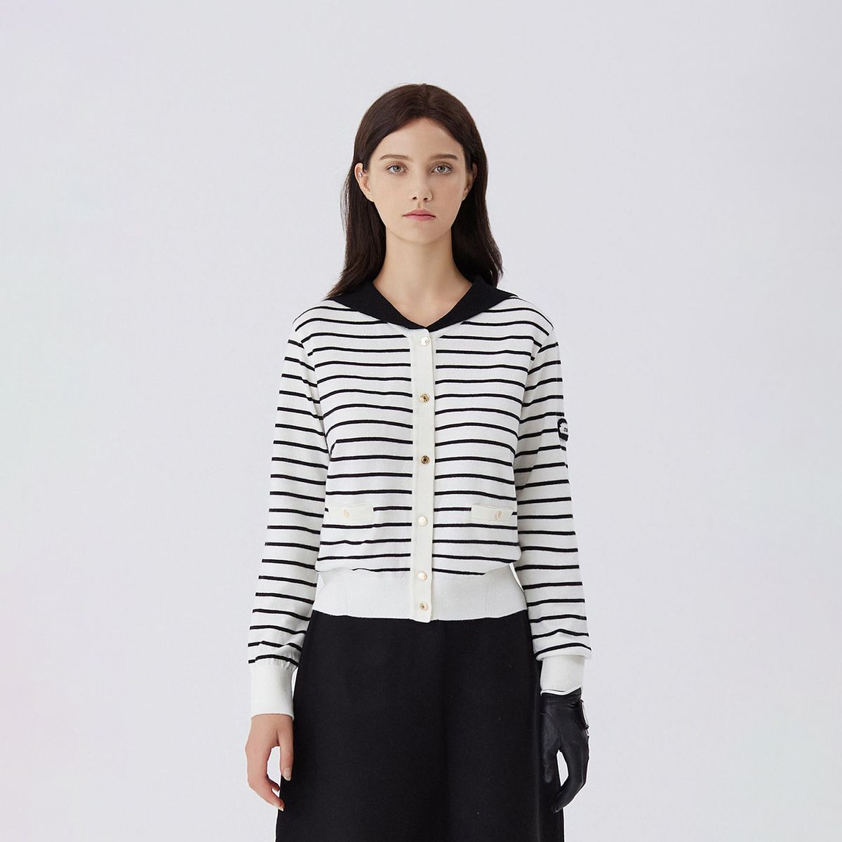 마틴골프(MARTINE GOLF) Dot Sailor Cardigan_OFF-WHITE