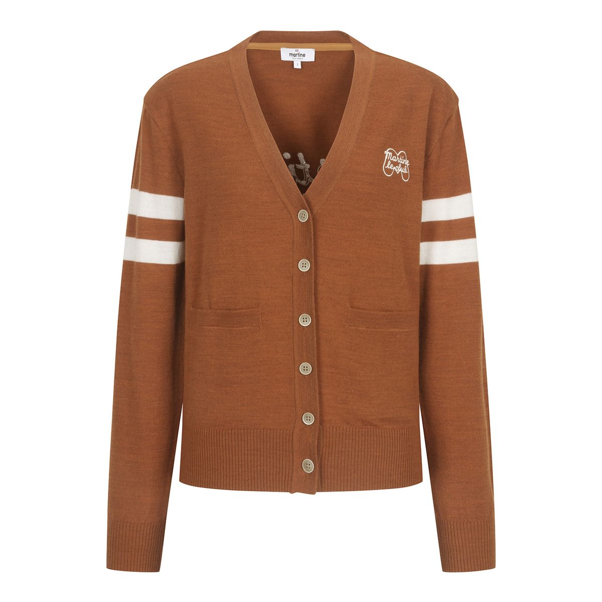마틴골프(MARTINE GOLF) Double Stripe Cardigan_CAMEL