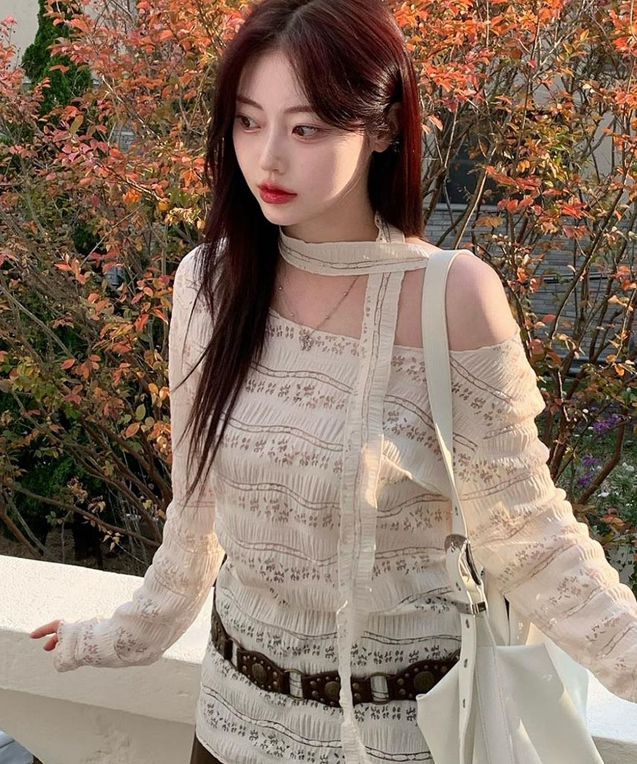 【ROCKCAKE】Pattern Punching Long sleeve Top★韓国人気★ MUSINSA | ROCKCAKE Pattern Punching Long sleeve - Ivory