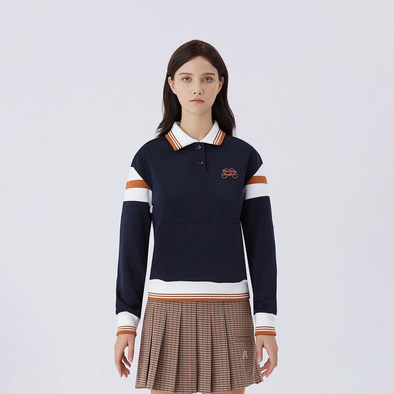 Knit Half Zip up T shirts_NAVY