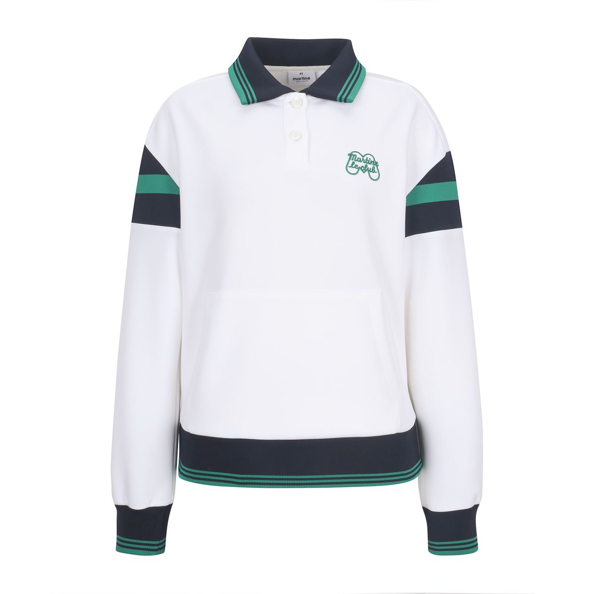 마틴골프(MARTINE GOLF) Knit Half Zip up T shirts_OFF-WHITE
