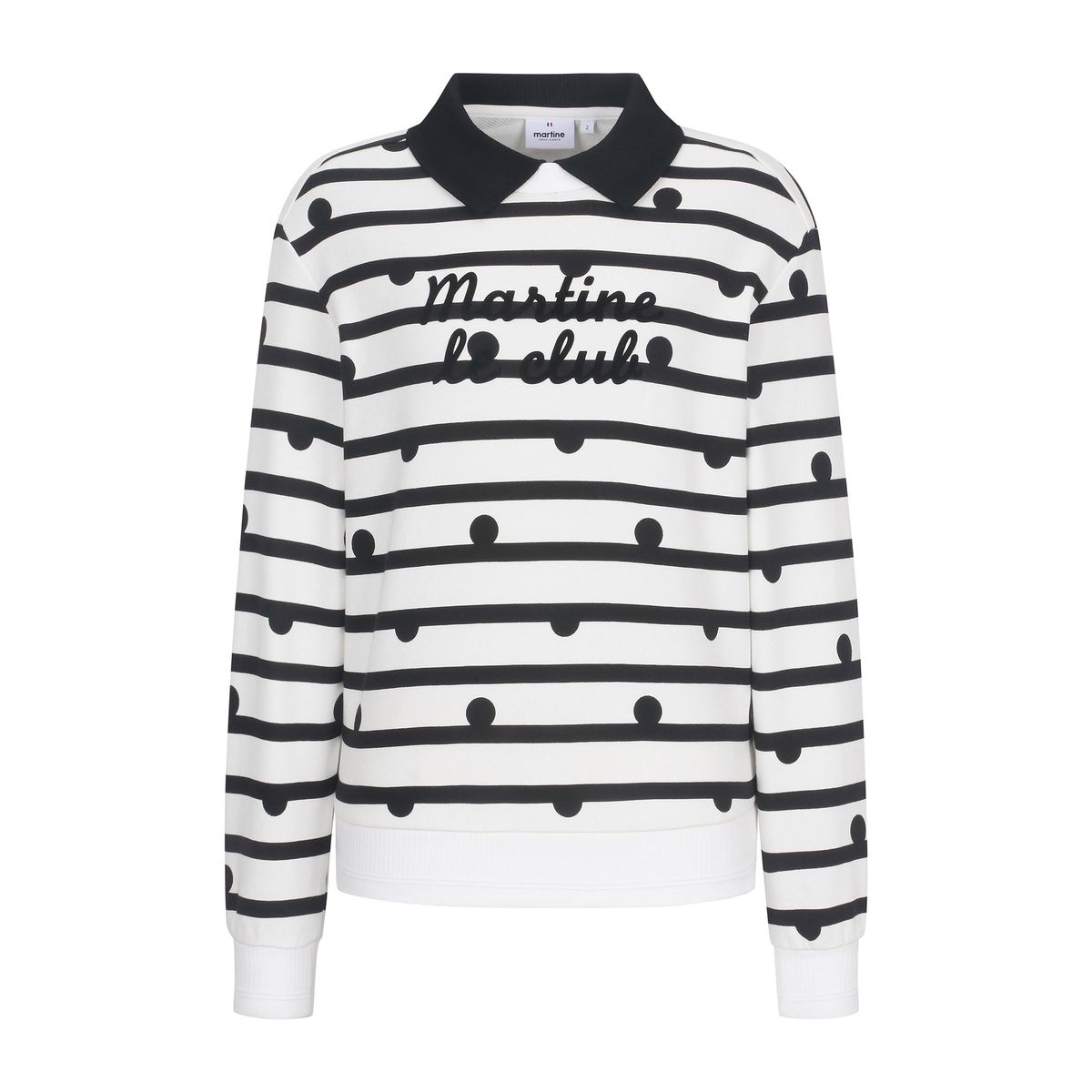 마틴골프(MARTINE GOLF) Dot Stripe Blouson T shirts_OFF-WHITE