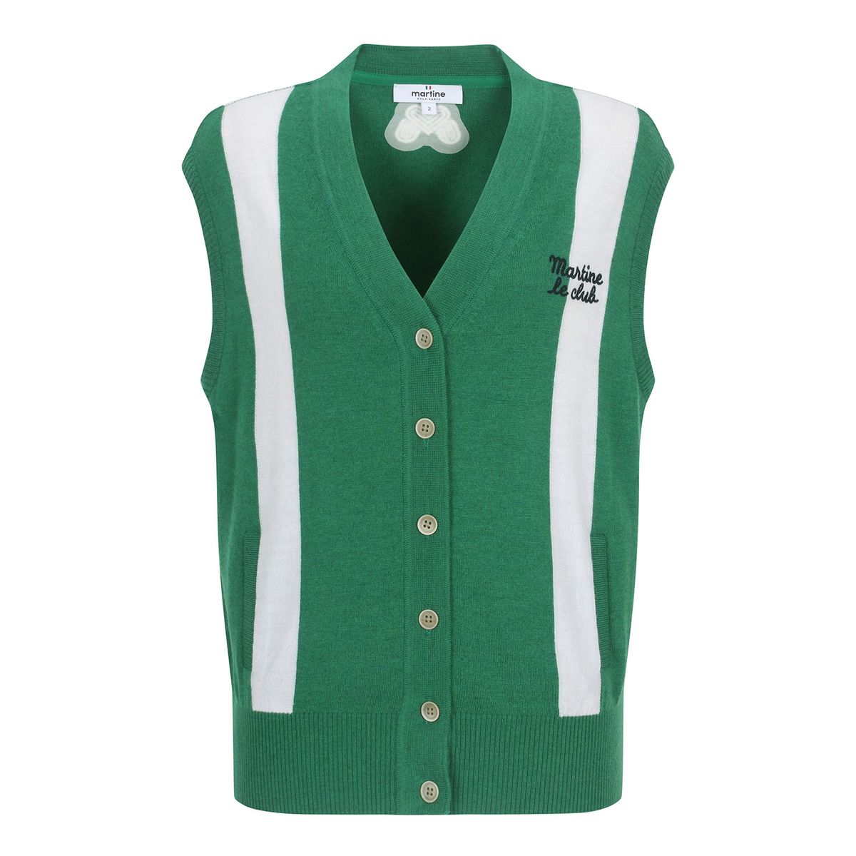 마틴골프(MARTINE GOLF) Color Combi Knit Vest_GREEN