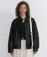 Overfit Leather Blouson Jacket - Black