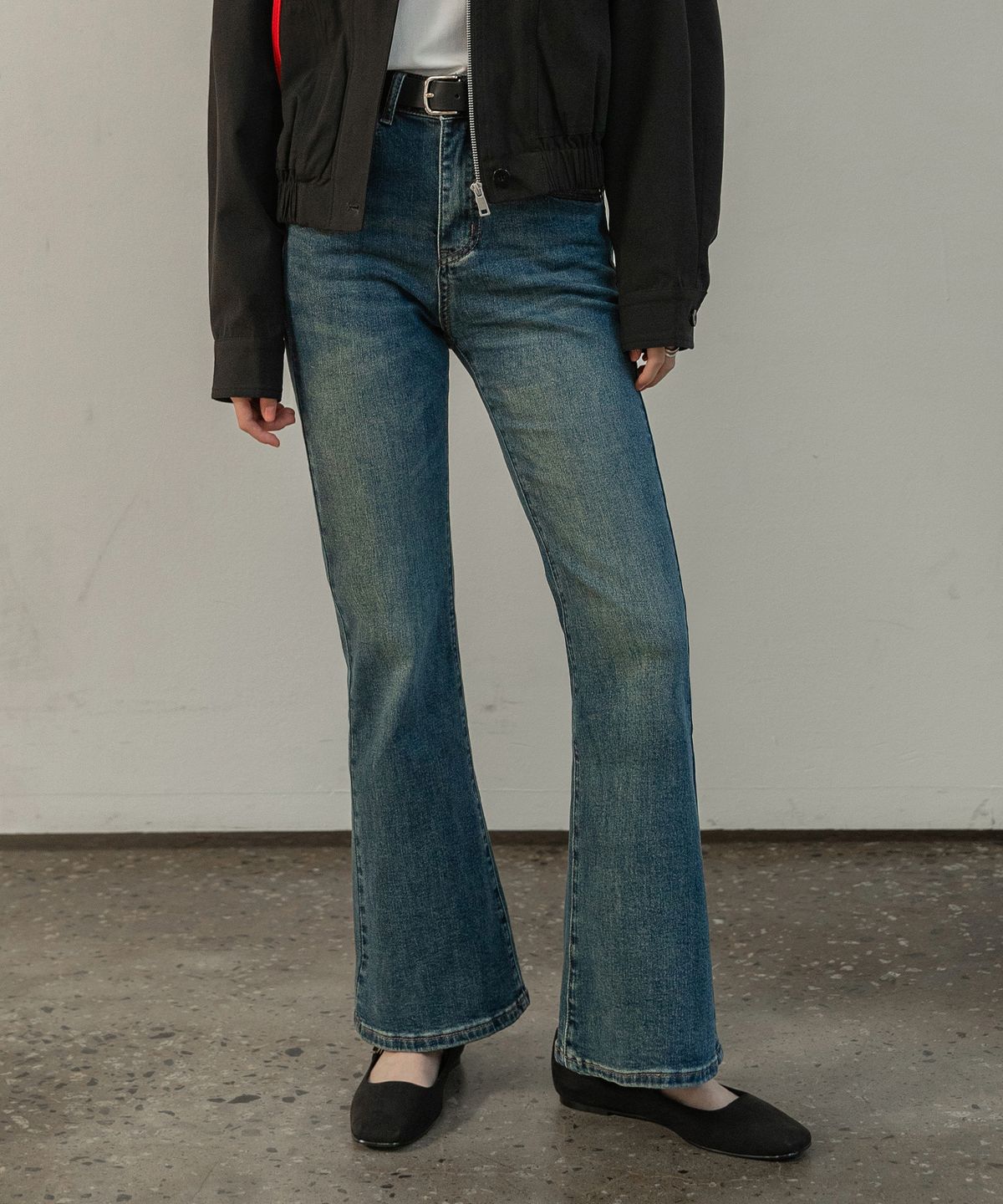 논앤논(NON AND NON) VINTAGE WASHED BOOTS CUT DENIM PANTS_NFDP4121 (VINTAGE WASHING)