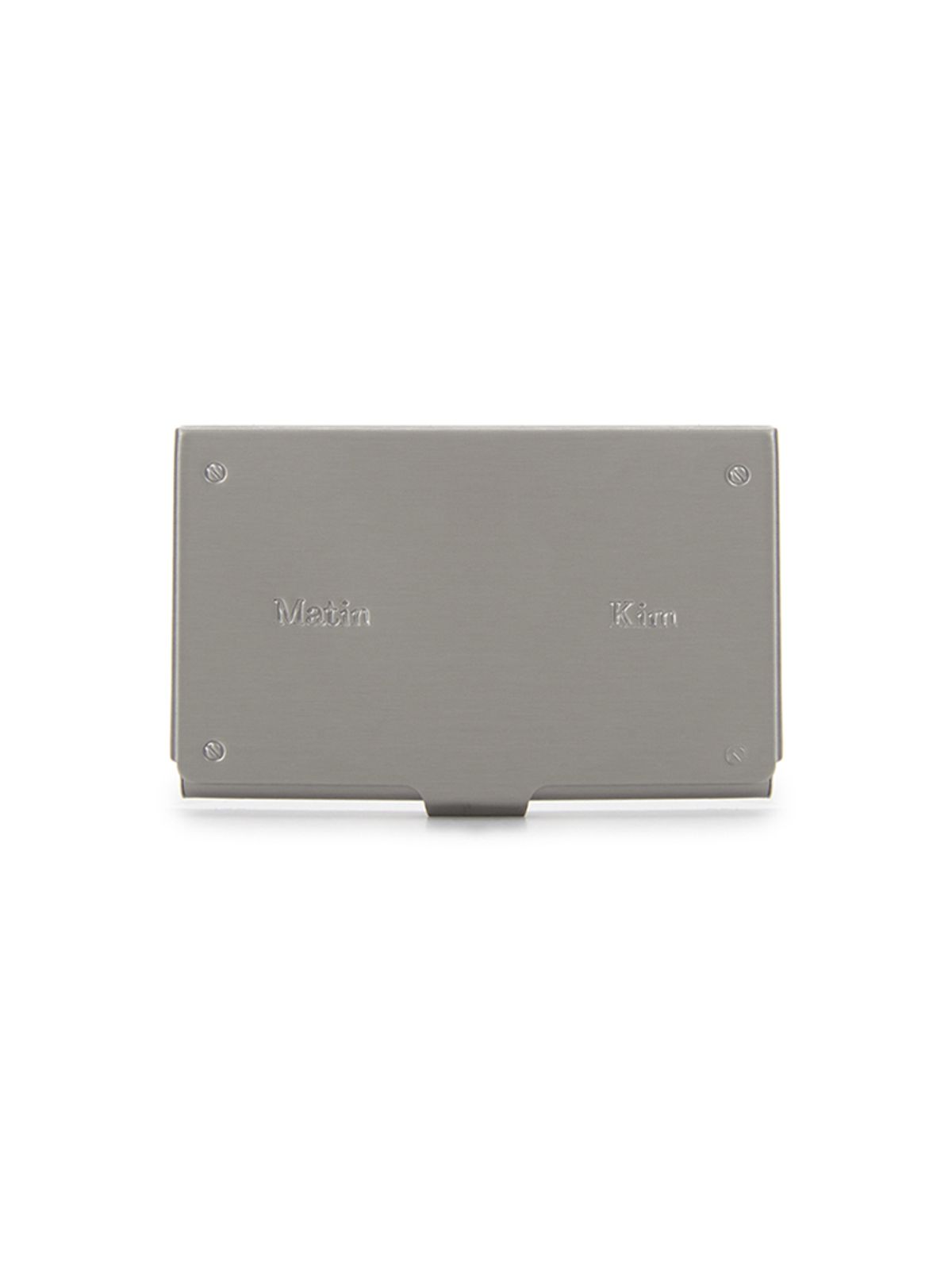 마뗑킴(MATIN KIM) SIGNATURE METAL BUSINESS CARD CASE IN SILVER