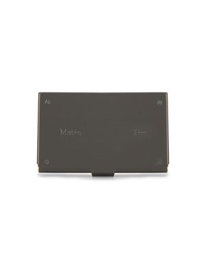 SIGNATURE METAL BUSINESS CARD CASE IN BLACK