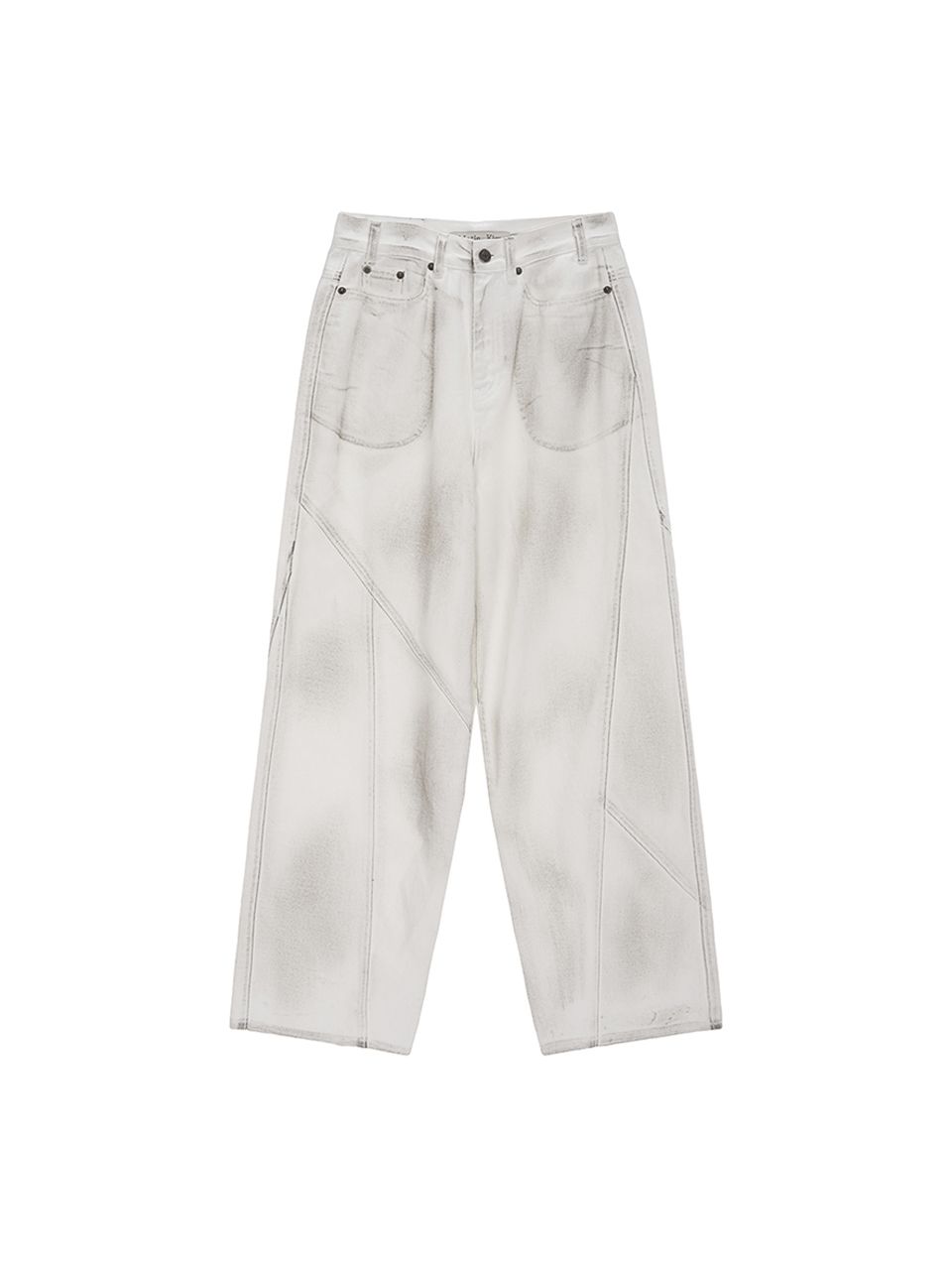 デニム・ジーパン [MATINKIM]line point painting denim pants in white MUSINSA | MATIN KIM LINE POINT PAINTING DENIM PANTS IN WHITE