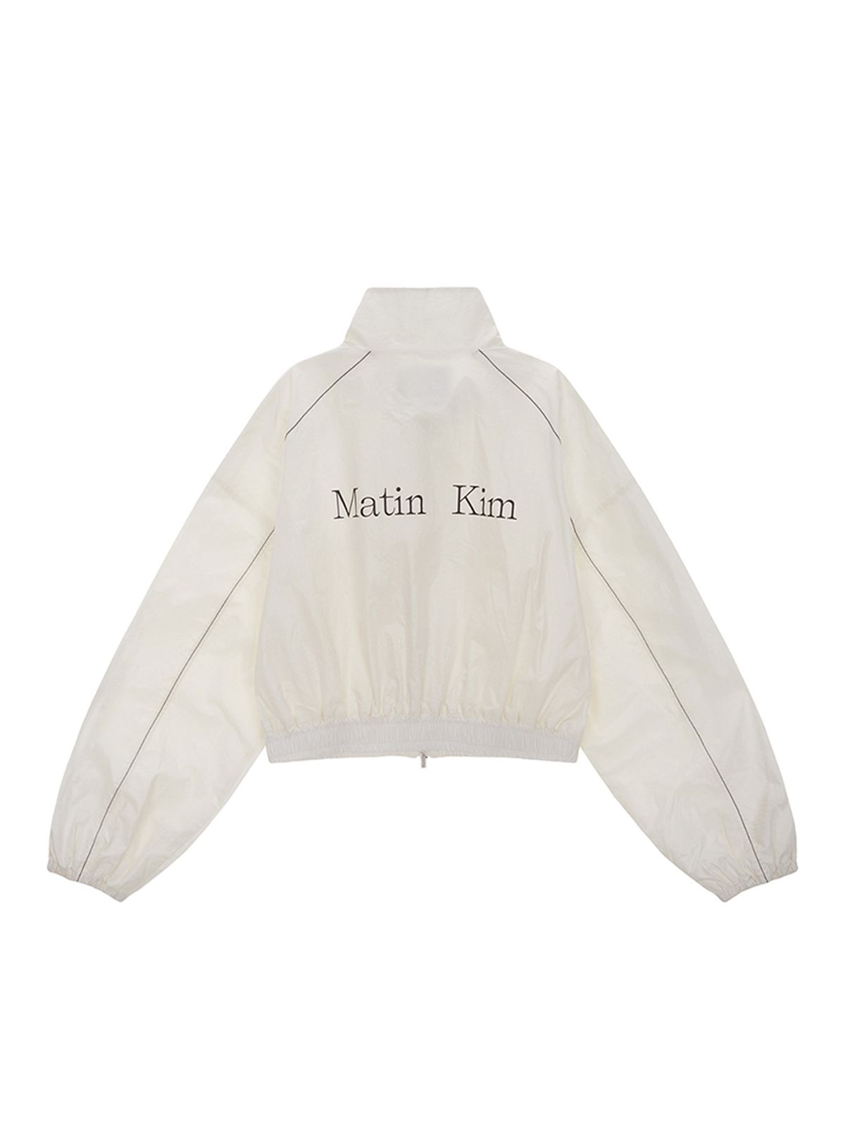 마뗑킴(MATIN KIM) MATIN COATING CROP BLOUSON IN IVORY