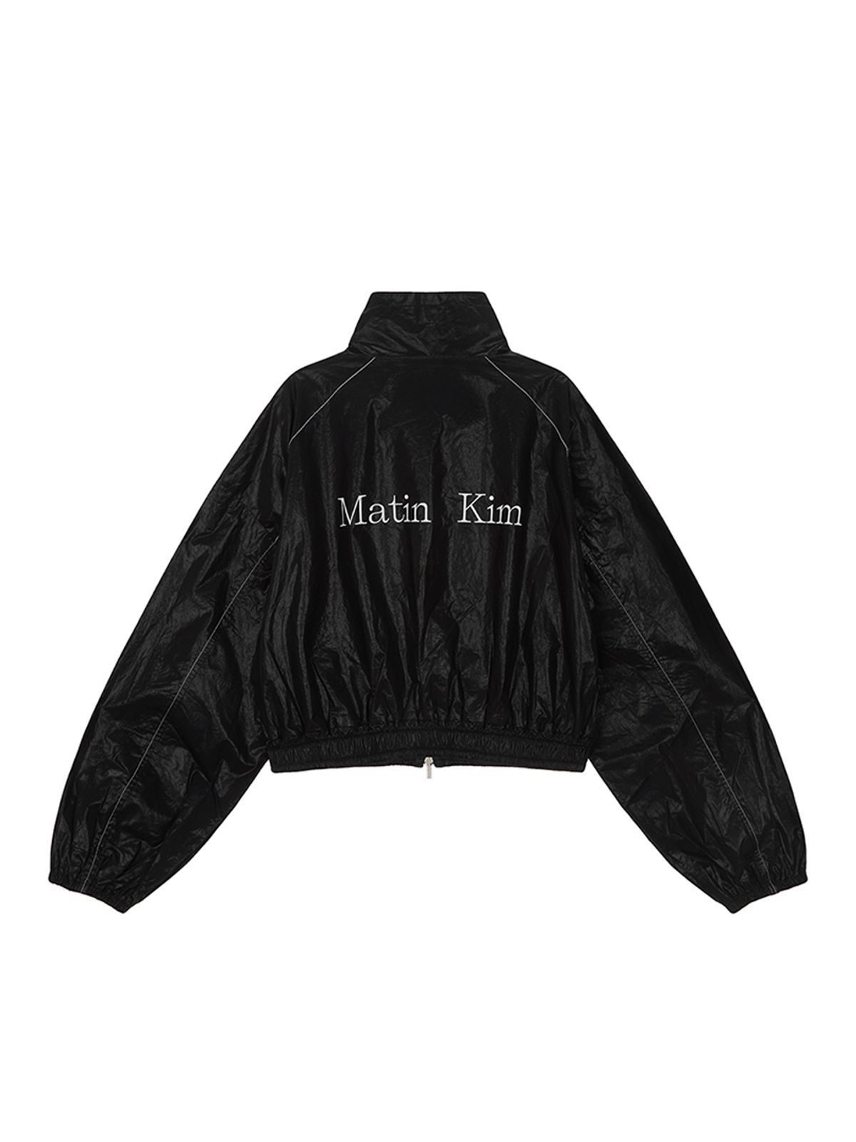 마뗑킴(MATIN KIM) MATIN COATING CROP BLOUSON IN BLACK