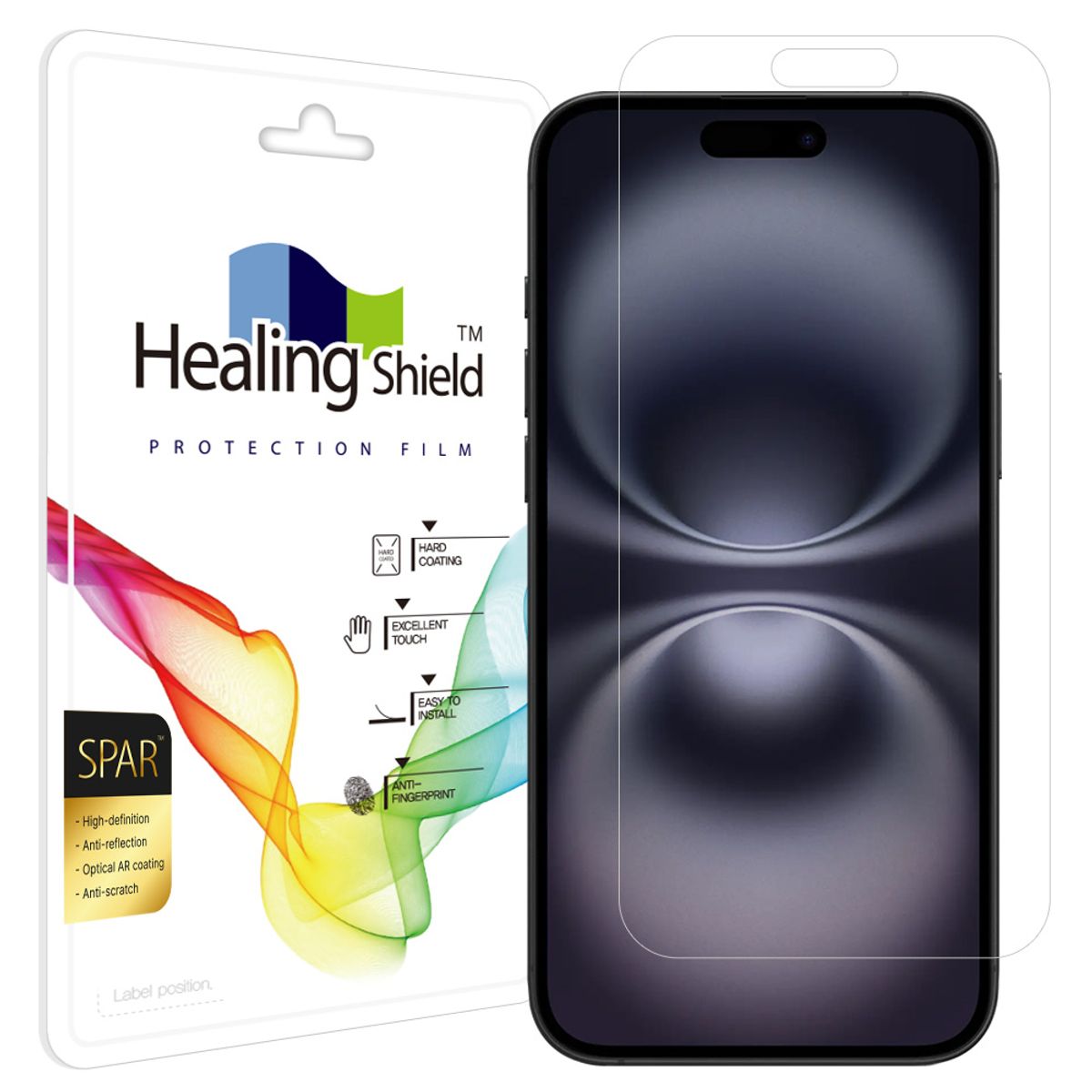 힐링쉴드(HEALINGSHIELD) 아이폰16 플러스 슈페리어 AR 고화질 액정보호필름 1매