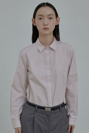 Ray Semi Wide Shirt - Dusty Pink