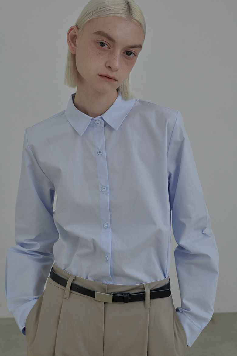 Ray Semi Wide Shirt - Sky Blue