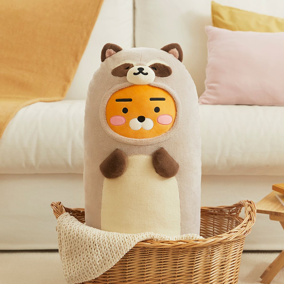 카카오프렌즈(KAKAO FRIENDS) 너구리 바디 필로우_라이언
