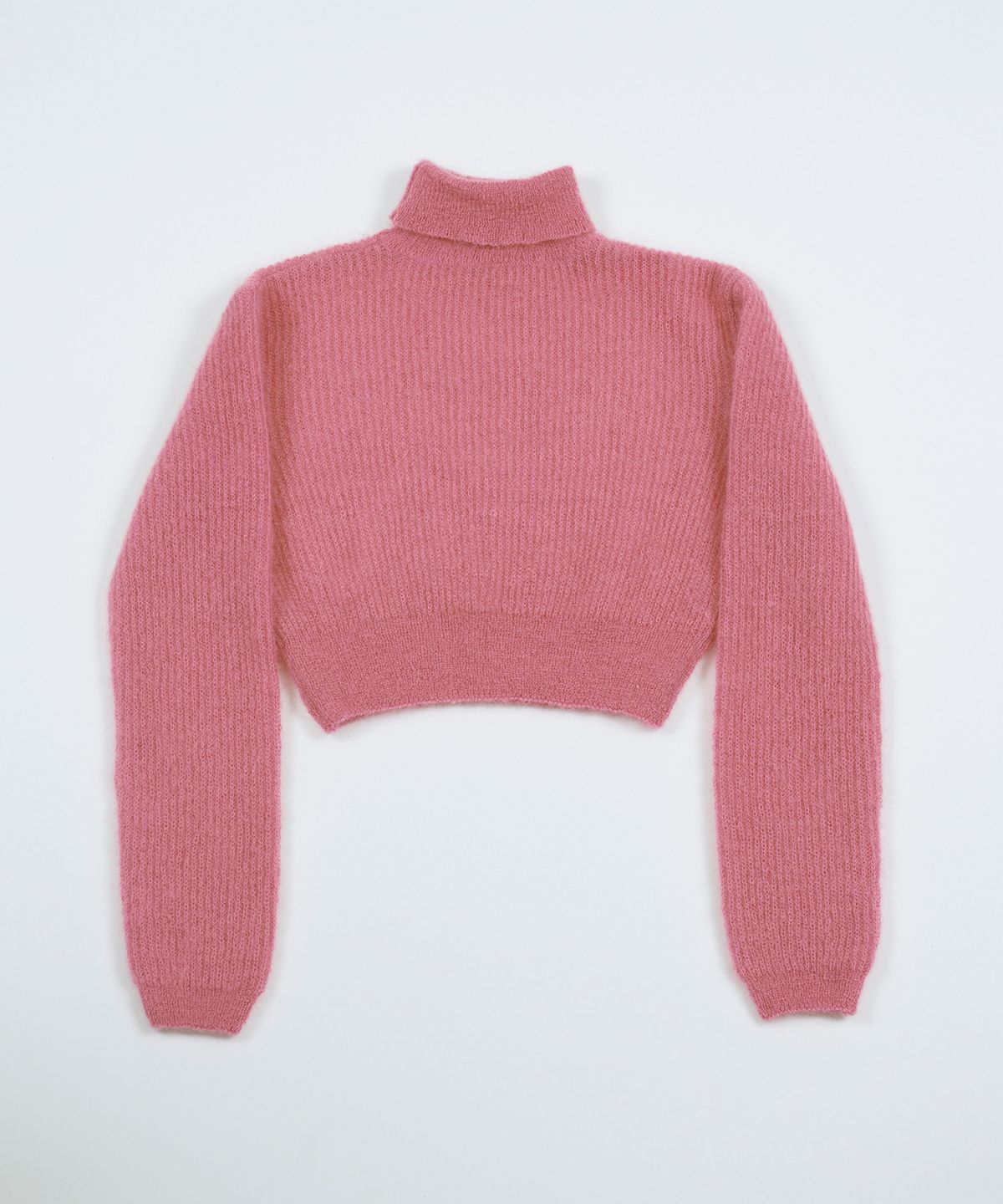 씨커슨(CKUSUN) MOHAIR BLEND CROP KNIT TOP - PINK