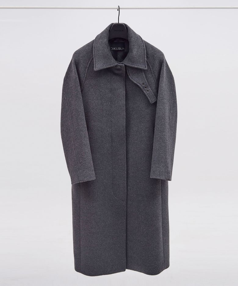 ALPACA BLEND MAC COAT - GREY