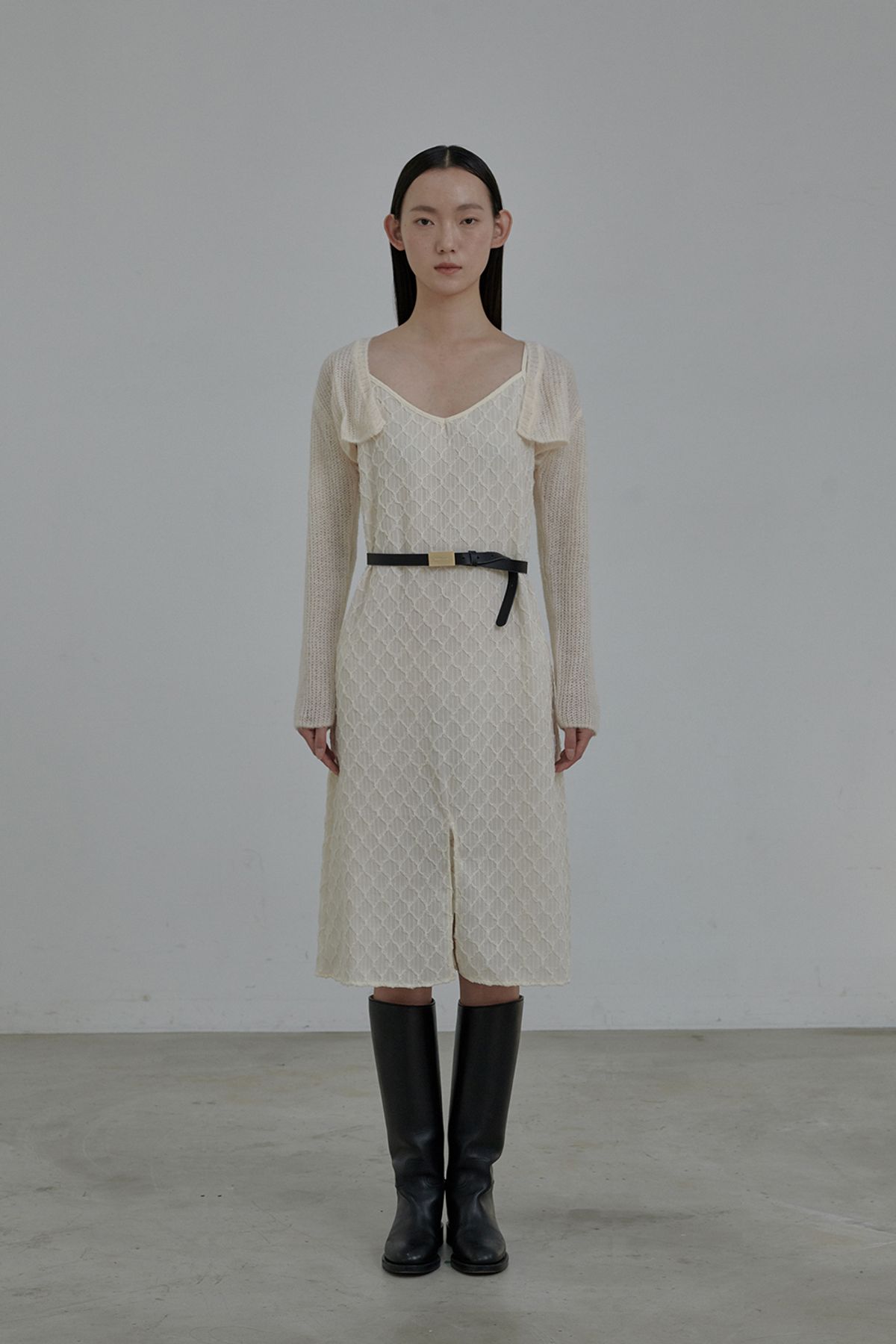 마우솔레움(MAU SOLEUM) Sue Slip Dress - Cream