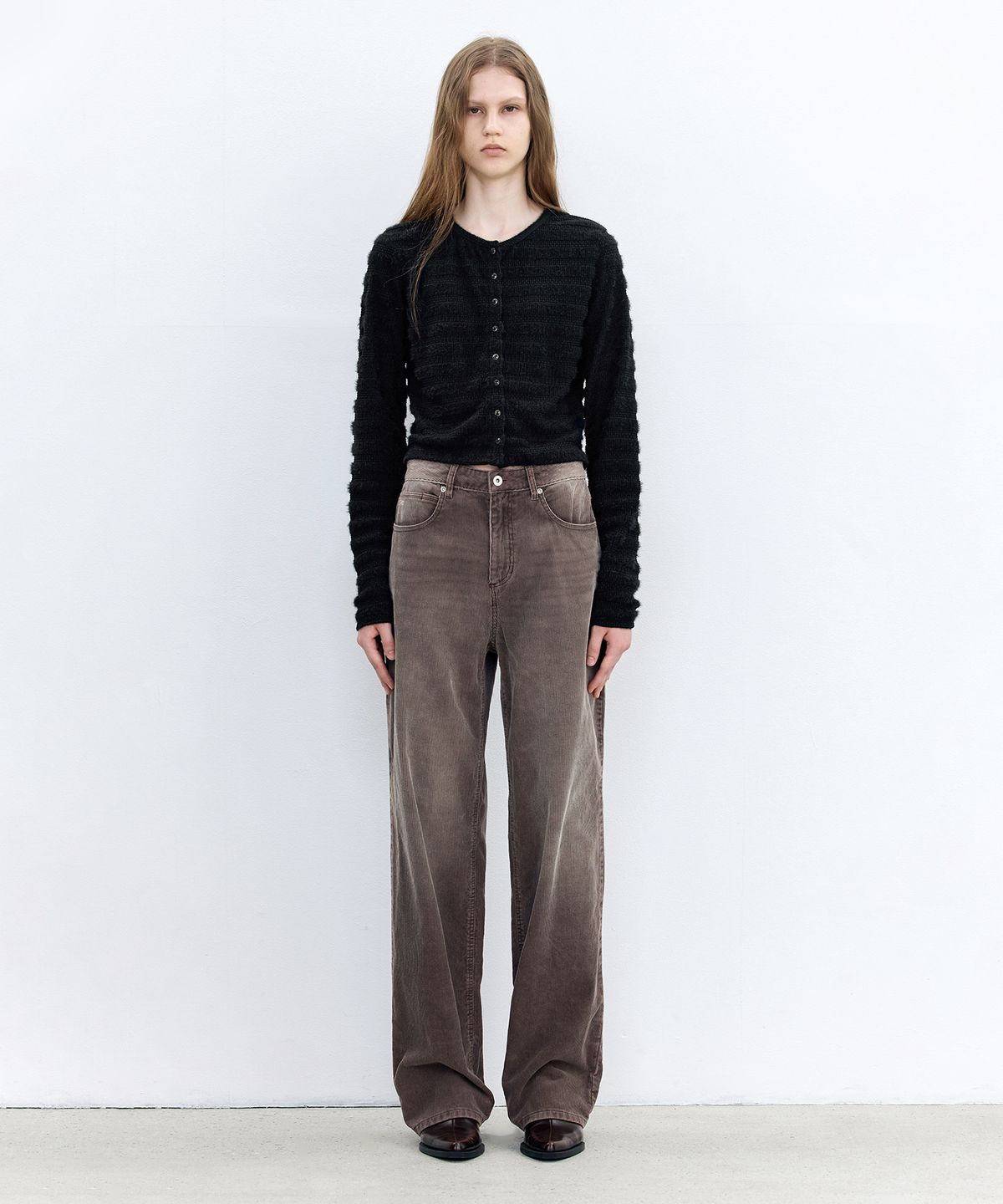 인사일런스 우먼(INSILENCE WOMEN) 워시드 코듀로이 팬츠 BROWN
