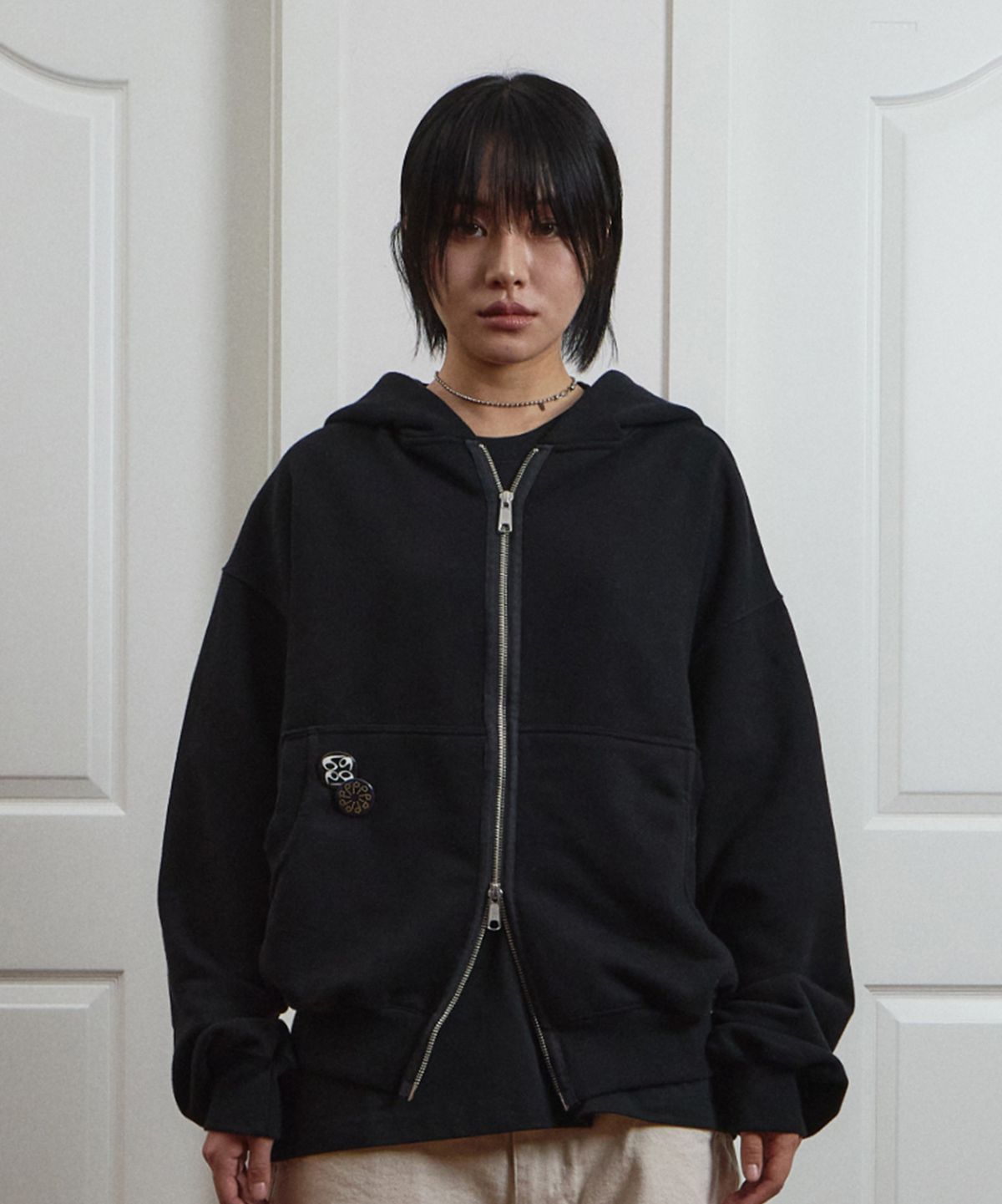 9999아카이브(9999ARCHIVE) Vintage Big Logo Hood Zip-UP (2WAY)