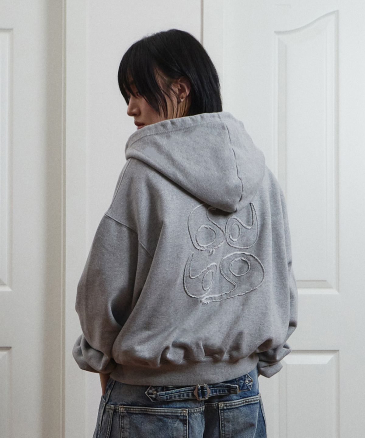 9999아카이브(9999ARCHIVE) Vintage Big Logo Hood Zip-UP (2WAY)