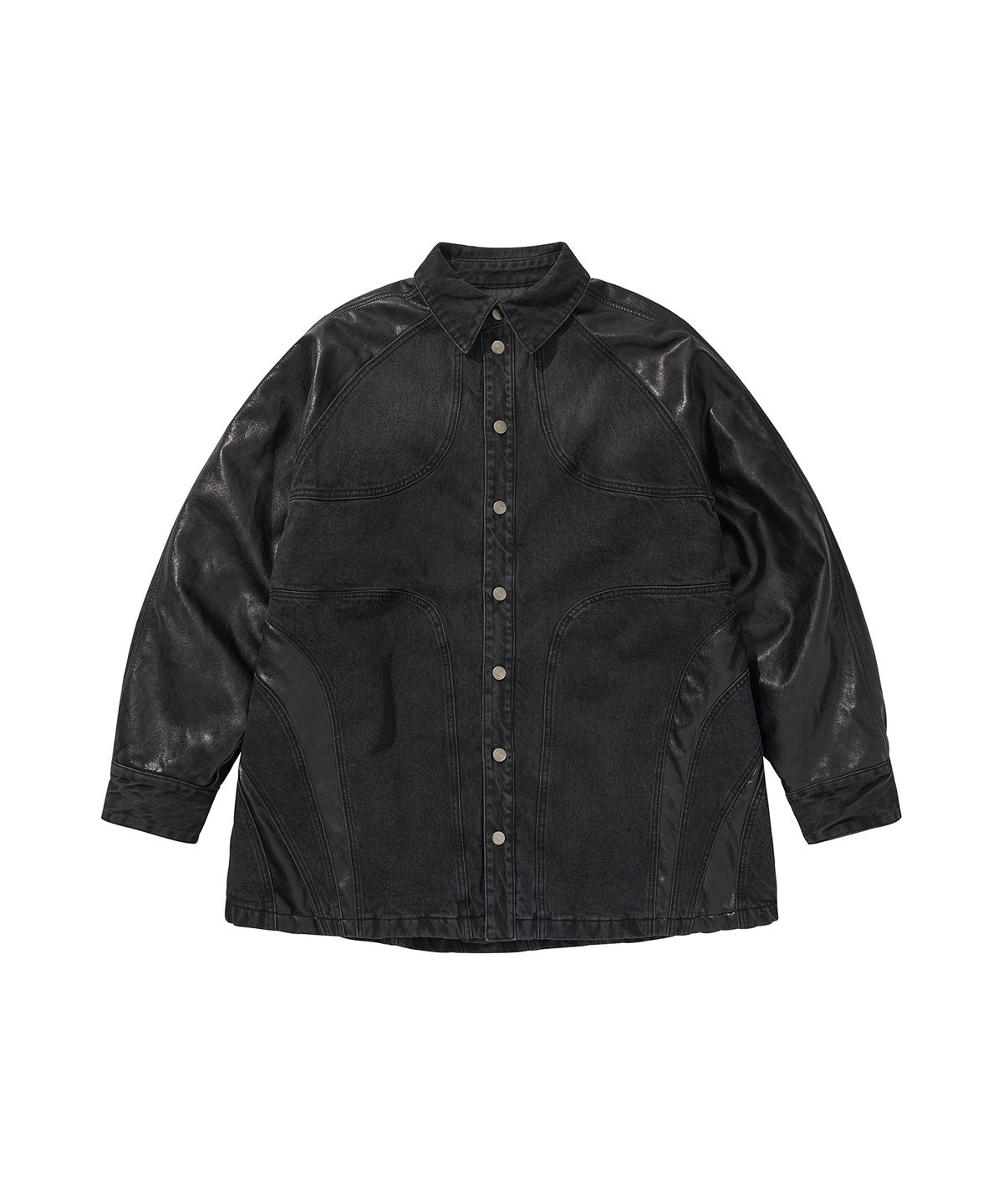 리베레(LIBERE) OVERSIZE MODIFIED CROSS SHIRTS / BLACK