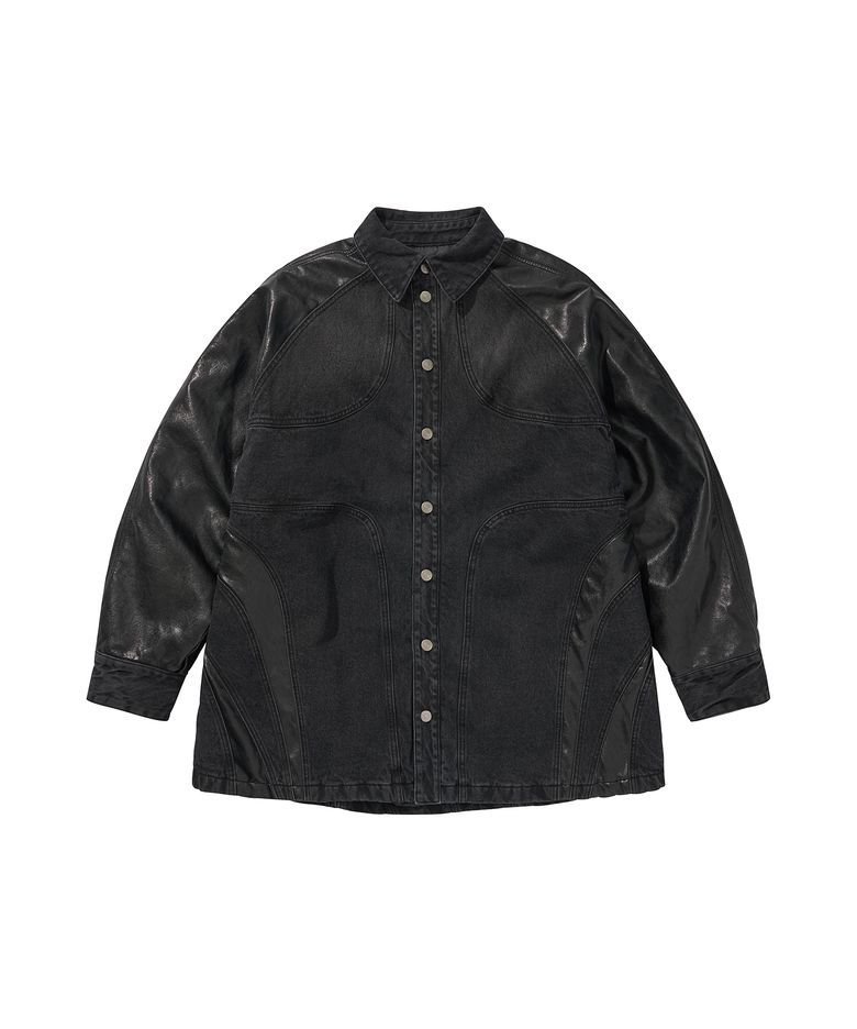 OVERSIZE MODIFIED CROSS SHIRTS / BLACK