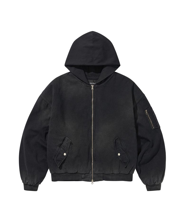 DYEING HOODY MA-1 / BLACK